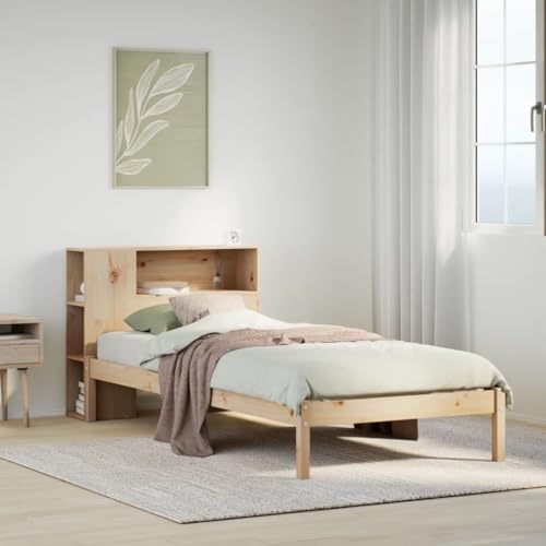 HOMEELIKE Bett mit Stauraum Regal aus Kiefernholz 90x200 cm ohne Matratze HOMEELIKE Bett mit Stauraum Regal aus Kiefernholz 90x200 cm ohne Matratze von HOMEELIKE