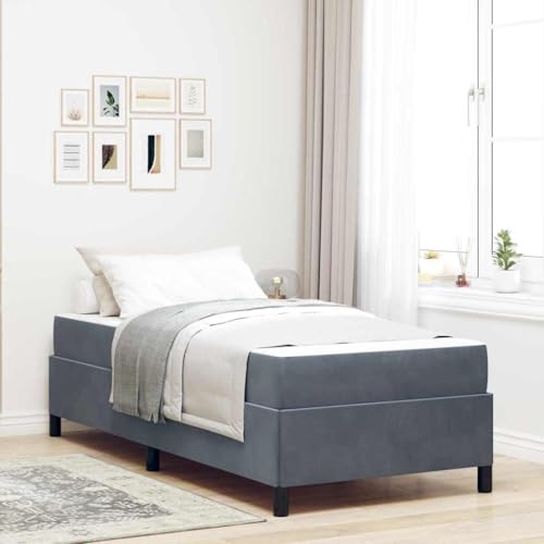 HOMEELIKE Bettgestell Sonstiges Dunkelgrau 80 x 200 cm Samt HOMEELIKE Bettgestell Sonstiges Dunkelgrau 80 x 200 cm Samt von HOMEELIKE