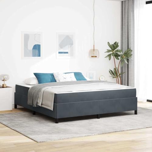HOMEELIKE Bettgestell Sonstiges Wei? und Hellgrau 180 x 200 cm Samt HOMEELIKE Bettgestell Sonstiges Wei? und Hellgrau 180 x 200 cm Samt von HOMEELIKE
