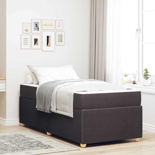 HOMEELIKE Bettgestell mit Matratze Dunkelbraun 90 x 200 cm Stoff HOMEELIKE Bettgestell mit Matratze Dunkelbraun 90 x 200 cm Stoff von HOMEELIKE