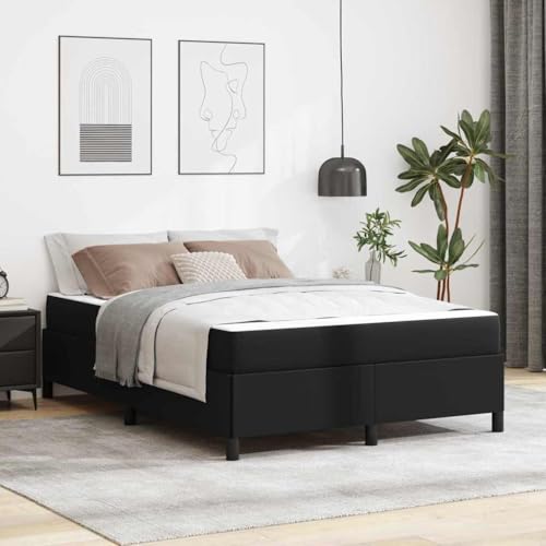 HOMEELIKE Bettgestell mit Matratze Schwarz 140 x 200 cm Kunstleder HOMEELIKE Bettgestell mit Matratze Schwarz 140 x 200 cm Kunstleder von HOMEELIKE