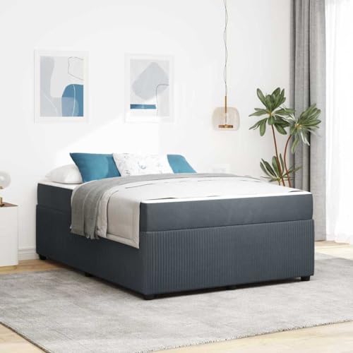 HOMEELIKE Bettgestell mit Matratze Sonstiges Dunkelgrau 160 x 200 cm Samt HOMEELIKE Bettgestell mit Matratze Sonstiges Dunkelgrau 160 x 200 cm Samt von HOMEELIKE