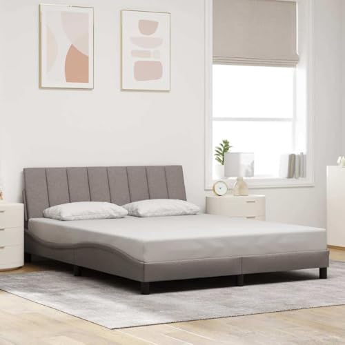 HOMEELIKE Bettgestell ohne Matratze Hanko Taupe 160x200 cm Stoff HOMEELIKE Bettgestell ohne Matratze Hanko Taupe 160x200 cm Stoff von HOMEELIKE