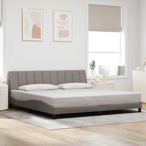HOMEELIKE Bettgestell ohne Matratze Hanko Taupe 200x200 cm Stoff HOMEELIKE Bettgestell ohne Matratze Hanko Taupe 200x200 cm Stoff von HOMEELIKE