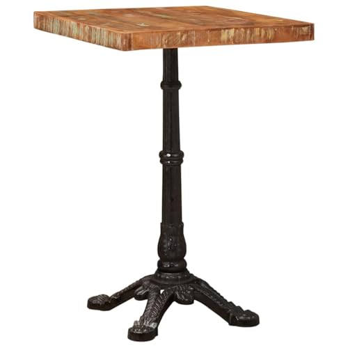 HOMEELIKE Bistrotisch Braun 50 x 50 x 76 cm recyceltes Massivholz von HOMEELIKE