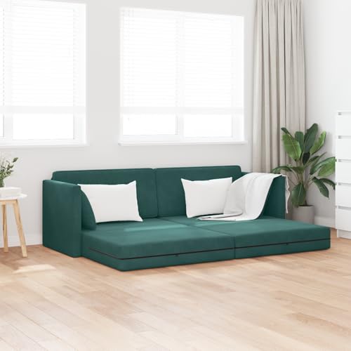 HOMEELIKE Boden Schlafsofa 2-in-1 Dunkelgr¨¹n 213x144x60 cm Samt HOMEELIKE Boden Schlafsofa 2-in-1 Dunkelgr¨¹n 213x144x60 cm Samt von HOMEELIKE