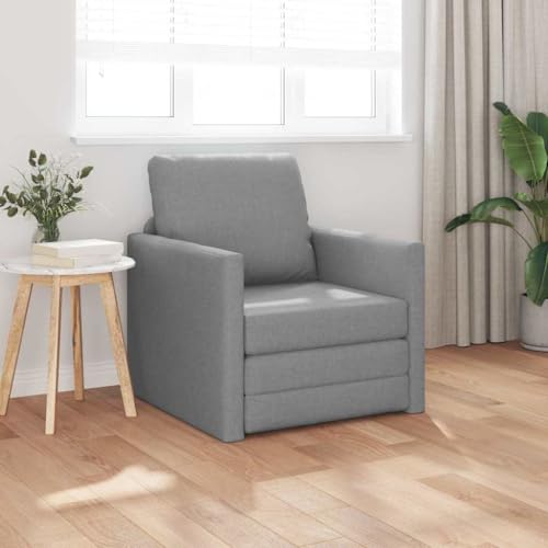 HOMEELIKE Boden-Schlafsofa mit Kissen Hellgrau 74 x 77 x 81 cm Stoff von HOMEELIKE