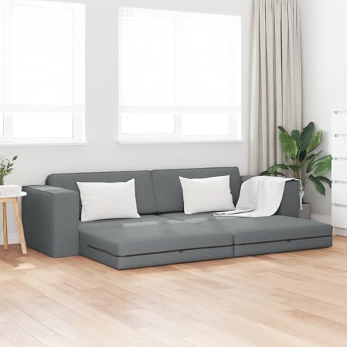HOMEELIKE Boden-Sofa-Bett 2-in-1 Dunkelgrau 245x150x60.5 cm Stoff HOMEELIKE Boden-Sofa-Bett 2-in-1 Dunkelgrau 245x150x60.5 cm Stoff von HOMEELIKE