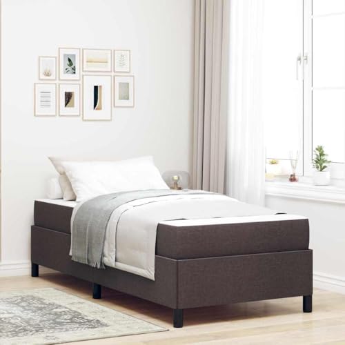 HOMEELIKE Boxspringbett Braun 100 x 200 cm Stoff, Ingenieurholz HOMEELIKE Boxspringbett Braun 100 x 200 cm Stoff, Ingenieurholz von HOMEELIKE