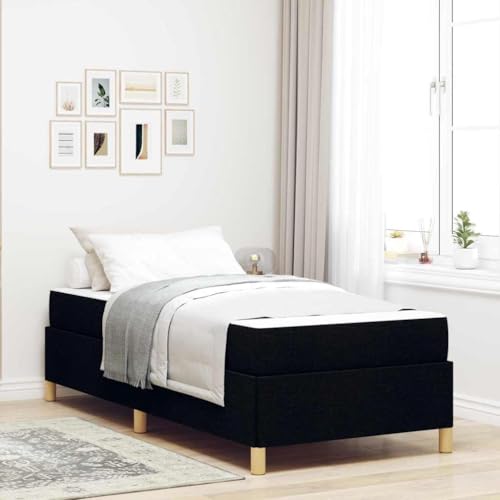 HOMEELIKE Boxspringbett Schwarz und Wei? und Schwarz 100 x 200 cm Stoff HOMEELIKE Boxspringbett Schwarz und Wei? und Schwarz 100 x 200 cm Stoff von HOMEELIKE