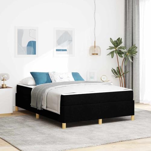 HOMEELIKE Boxspringbett Schwarz und Wei? und Schwarz 140 x 200 cm Stoff HOMEELIKE Boxspringbett Schwarz und Wei? und Schwarz 140 x 200 cm Stoff von HOMEELIKE