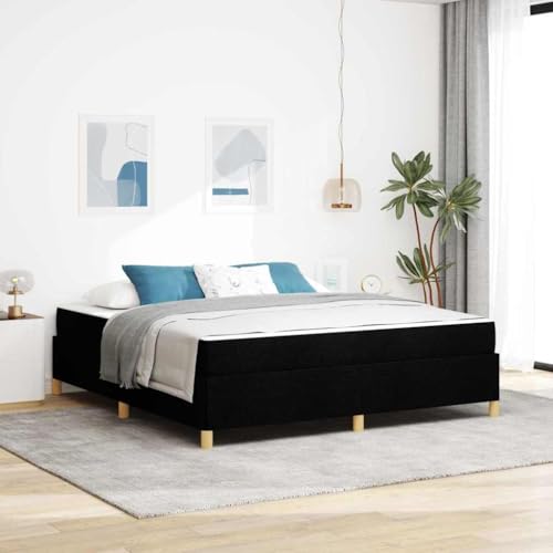 HOMEELIKE Boxspringbett Schwarz und Wei? und Schwarz 180 x 200 cm Stoff HOMEELIKE Boxspringbett Schwarz und Wei? und Schwarz 180 x 200 cm Stoff von HOMEELIKE
