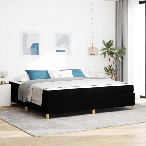 HOMEELIKE Boxspringbett Schwarz und Wei? und Schwarz 200 x 200 cm Stoff HOMEELIKE Boxspringbett Schwarz und Wei? und Schwarz 200 x 200 cm Stoff von HOMEELIKE