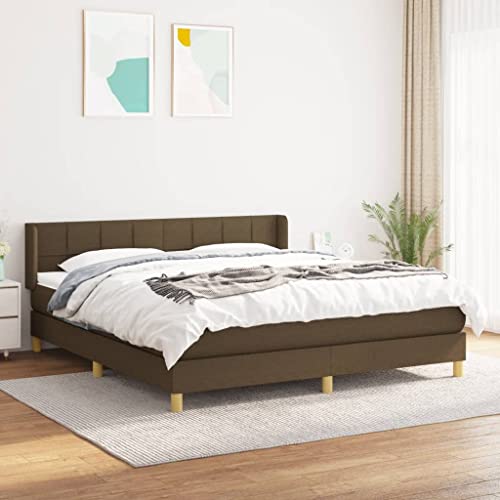 HOMEELIKE Boxspringbett Set 160x200 cm in Dunkelbraun - Mittelharte Unterst¨¹Tzung f¨¹r R¨¹cken- und Bauchschl?fer von HOMEELIKE