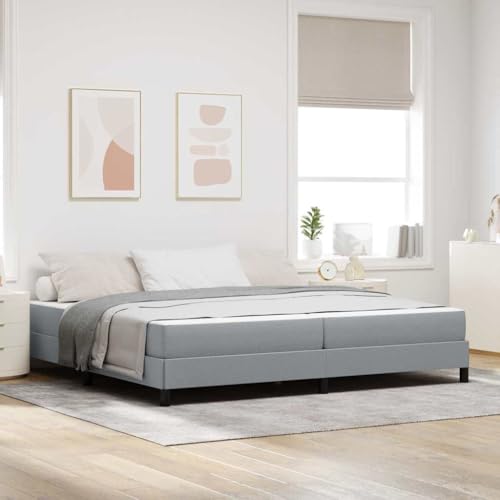 HOMEELIKE Boxspringbett Sonstiges Hellgrau 200 x 200 cm Stoff HOMEELIKE Boxspringbett Sonstiges Hellgrau 200 x 200 cm Stoff von HOMEELIKE