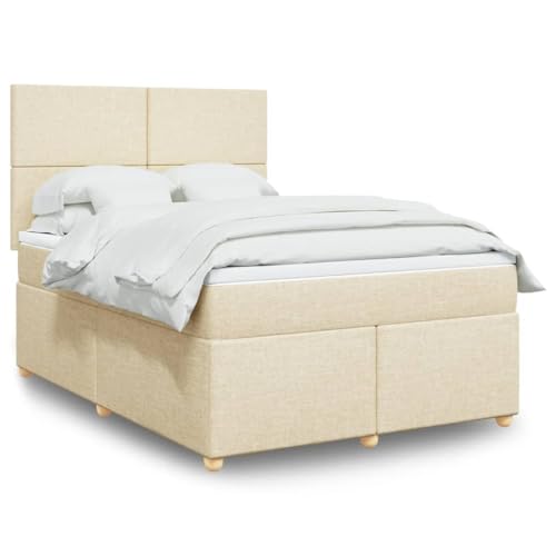 HOMEELIKE Boxspringbett Stoff Creme 140x200 cm mit Matratze individueller Liegekomfort durch Taschenfederkern HOMEELIKE Boxspringbett Stoff Creme 140x200 cm mit Matratze individueller Liegekomfort durch Taschenfederkern von HOMEELIKE