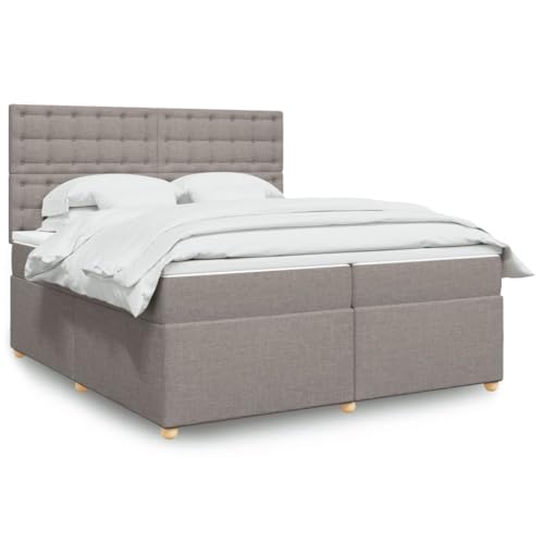 HOMEELIKE Boxspringbett mit Matratze 200x200 cm LED-Licht Stoffbezug Taupe Fuer erholsamen Schlaf HOMEELIKE Boxspringbett mit Matratze 200x200 cm LED-Licht Stoffbezug Taupe Fuer erholsamen Schlaf von HOMEELIKE