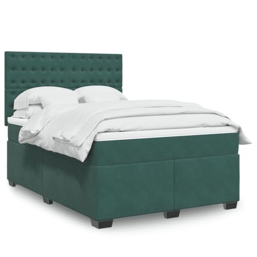 HOMEELIKE Boxspringbett mit Matratze Dunkelgr¨¹n 160x200 cm Samt HOMEELIKE Boxspringbett mit Matratze Dunkelgr¨¹n 160x200 cm Samt von HOMEELIKE