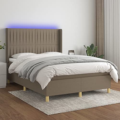 HOMEELIKE Boxspringbett mit Matratze LED Beleuchtung 140x190 cm Stoff HOMEELIKE Boxspringbett mit Matratze LED Beleuchtung 140x190 cm Stoff von HOMEELIKE