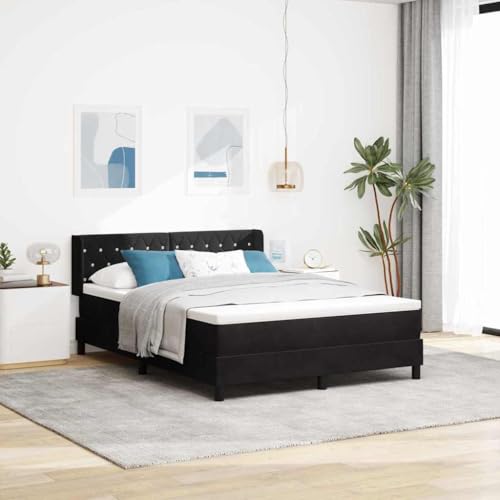HOMEELIKE Boxspringbett mit Matratze Schwarz 140x200 cm Samt HOMEELIKE Boxspringbett mit Matratze Schwarz 140x200 cm Samt von HOMEELIKE