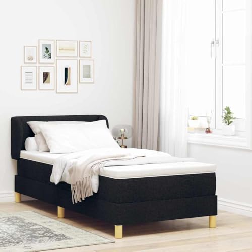 HOMEELIKE Boxspringbett mit Matratze Schwarz 90x190 cm Stoff HOMEELIKE Boxspringbett mit Matratze Schwarz 90x190 cm Stoff von HOMEELIKE