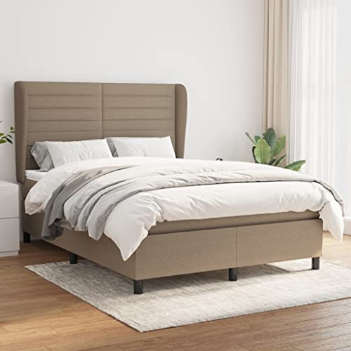 HOMEELIKE Boxspringbett mit Matratze Taupe 140x190 cm Stoff HOMEELIKE Boxspringbett mit Matratze Taupe 140x190 cm Stoff von HOMEELIKE