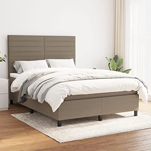 HOMEELIKE Boxspringbett mit Matratze Taupe 140x190 cm Stoff HOMEELIKE Boxspringbett mit Matratze Taupe 140x190 cm Stoff von HOMEELIKE