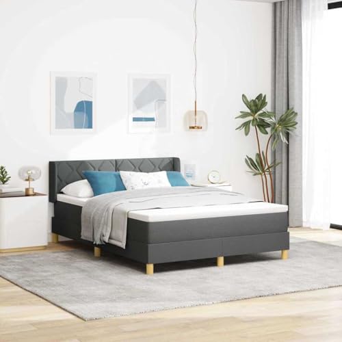 HOMEELIKE Boxspringbett mit Matratze in Dunkelgrau, 140 x 200 cm, aus Stoff HOMEELIKE Boxspringbett mit Matratze in Dunkelgrau, 140 x 200 cm, aus Stoff von HOMEELIKE