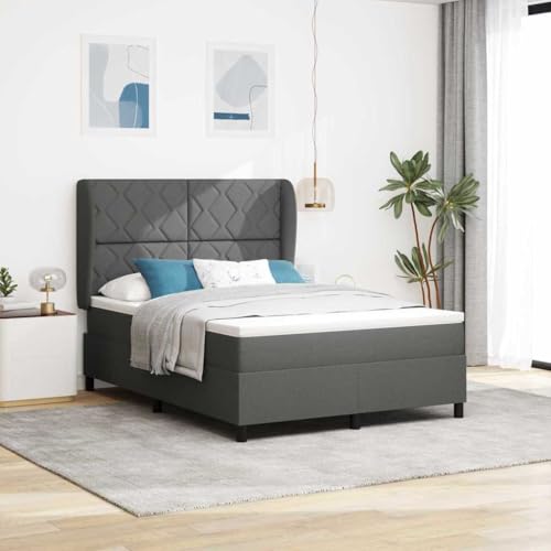 HOMEELIKE Boxspringbett mit Matratze in Dunkelgrau, 140 x 200 cm HOMEELIKE Boxspringbett mit Matratze in Dunkelgrau, 140 x 200 cm von HOMEELIKE