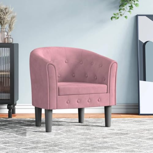 HOMEELIKE Clubsessel Rosa Samt von HOMEELIKE