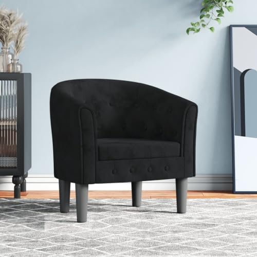 HOMEELIKE Clubsessel Schwarz Samt HOMEELIKE Clubsessel Schwarz Samt von HOMEELIKE