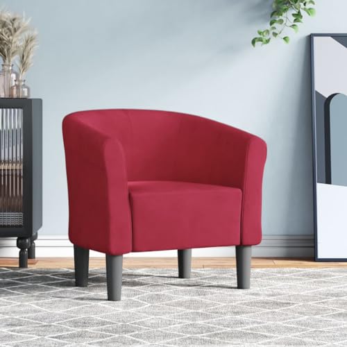 HOMEELIKE Clubsessel Weinrot Samt HOMEELIKE Clubsessel Weinrot Samt von HOMEELIKE
