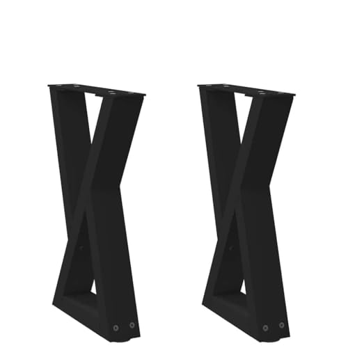 HOMEELIKE Couchtischbeine 2 STK. Schwarz 28x(42-43,3) cm Stahl von HOMEELIKE