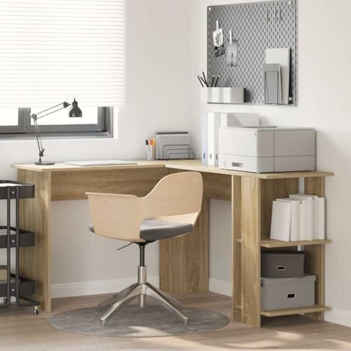 HOMEELIKE Eckschreibtisch mit Stauraum Sonoma Eiche 140 x 113,5 x 75 cm HOMEELIKE Eckschreibtisch mit Stauraum Sonoma Eiche 140 x 113,5 x 75 cm von HOMEELIKE
