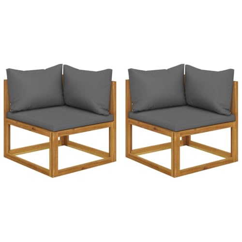 HOMEELIKE Ecksofas 2 STK. Modular mit Kissen Massivholz Akazie HOMEELIKE Ecksofas 2 STK. Modular mit Kissen Massivholz Akazie von HOMEELIKE