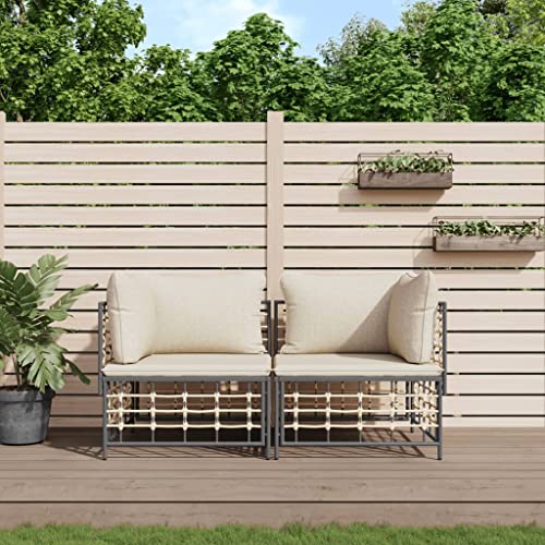 HOMEELIKE Ecksofas mit Kissen 2 STK. Modular Poly Rattan HOMEELIKE Ecksofas mit Kissen 2 STK. Modular Poly Rattan von HOMEELIKE