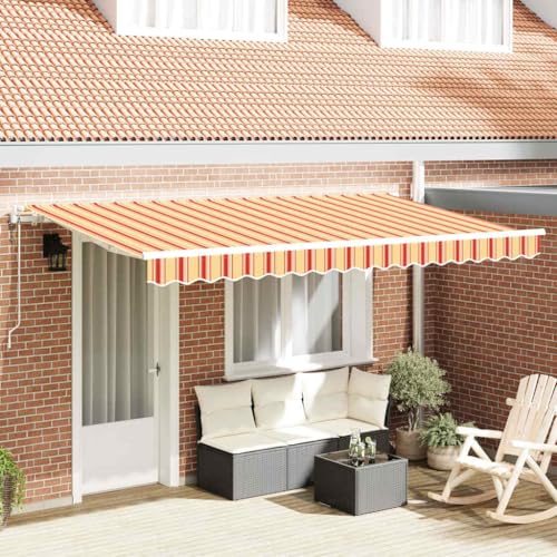 HOMEELIKE Einziehbare Markise Mehrfarbig und Gelb und Orange und Wei? HOMEELIKE Einziehbare Markise Mehrfarbig und Gelb und Orange und Wei? von HOMEELIKE