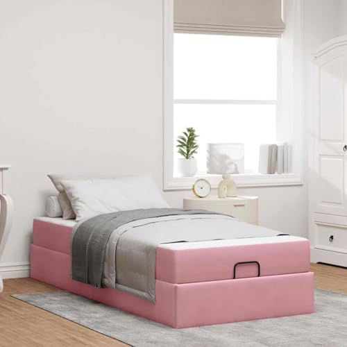 HOMEELIKE Elegantes Schlafsofa mit Stauraum und Matratze 100x200 cm Samt Rosa Fuer Schlafzimmer HOMEELIKE Elegantes Schlafsofa mit Stauraum und Matratze 100x200 cm Samt Rosa Fuer Schlafzimmer von HOMEELIKE