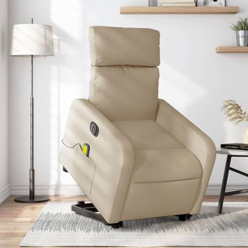 HOMEELIKE Elektrischer Massagesessel mit Aufstehhilfe Creme Stoff HOMEELIKE Elektrischer Massagesessel mit Aufstehhilfe Creme Stoff von HOMEELIKE