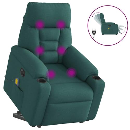 HOMEELIKE Elektrischer Massagesessel mit Aufstehhilfe Dunkelgr¨¹n Stoff HOMEELIKE Elektrischer Massagesessel mit Aufstehhilfe Dunkelgr¨¹n Stoff von HOMEELIKE
