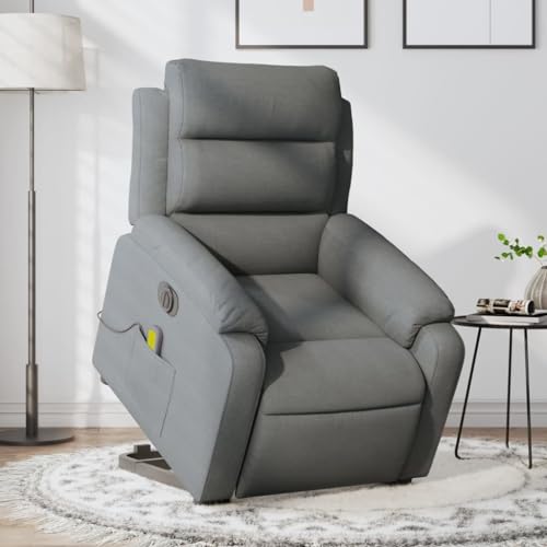 HOMEELIKE Elektrischer Massagesessel mit Aufstehhilfe Dunkelgrau Stoff HOMEELIKE Elektrischer Massagesessel mit Aufstehhilfe Dunkelgrau Stoff von HOMEELIKE