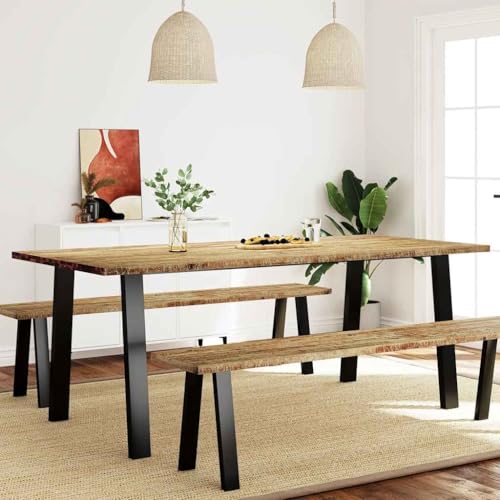 HOMEELIKE Esstisch 200x90x75 cm Massivholz Akazie von HOMEELIKE