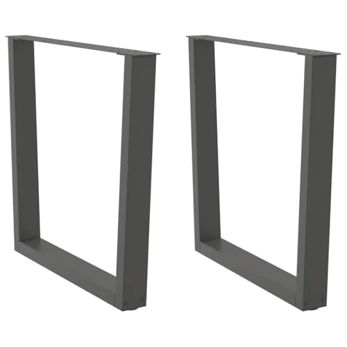 HOMEELIKE Esstisch Beine V-Form 2 Stueck Anthrazit 80x(72-73,3) cm Stahl von HOMEELIKE