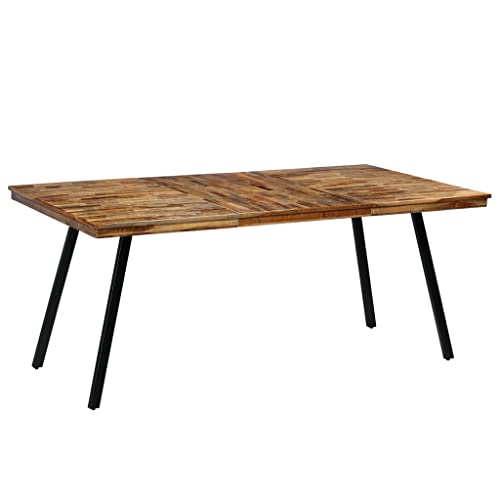 HOMEELIKE Esstisch Recyceltes Teakholz und Stahl 180x90x76 cm von HOMEELIKE