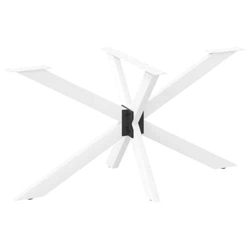HOMEELIKE Esstischbein in Spinnenform Weiss 150x78x(72-73) cm Stahl von HOMEELIKE