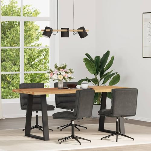 HOMEELIKE Esszimmerst¨¹hle 4 STK. Schwarz Kunstleder von HOMEELIKE