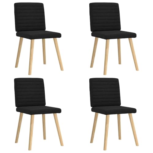 HOMEELIKE Esszimmerst¨¹hle 4 STK. Schwarz Stoff von HOMEELIKE