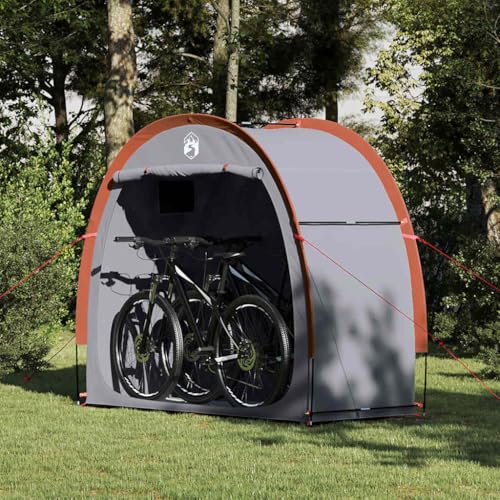 HOMEELIKE Fahrradgarage mit Dach Grau und Orange 210 x 90 x 174 cm HOMEELIKE Fahrradgarage mit Dach Grau und Orange 210 x 90 x 174 cm von HOMEELIKE