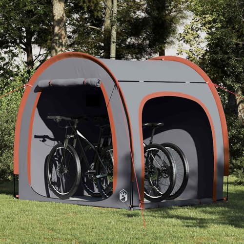 HOMEELIKE Fahrradgarage mit Dach Grau und Orange 218 x 156 x 180 cm HOMEELIKE Fahrradgarage mit Dach Grau und Orange 218 x 156 x 180 cm von HOMEELIKE