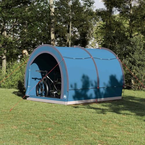 HOMEELIKE Fahrradgarage mit Dach mit Speicher Blau 256 x 222 x 182 cm HOMEELIKE Fahrradgarage mit Dach mit Speicher Blau 256 x 222 x 182 cm von HOMEELIKE